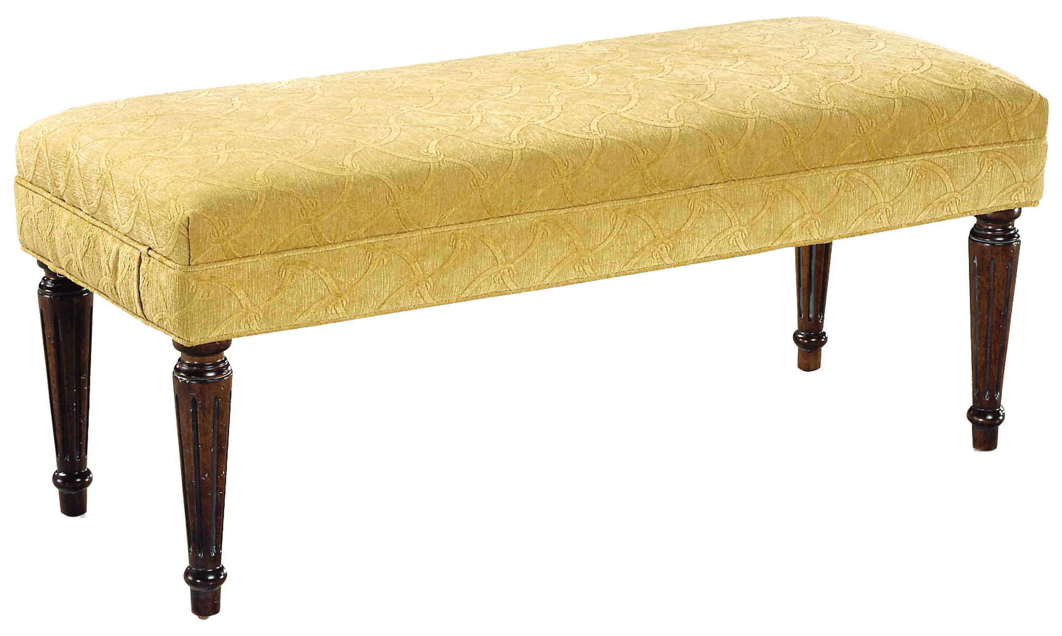 Fairfield Benches Modest Styled Bench with Exposed Wood Legs Belfort